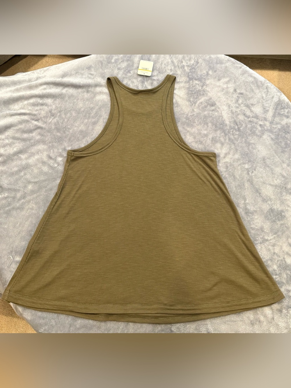 Free People Olive Ribbed Racerback Tank - Picture 8 of 8